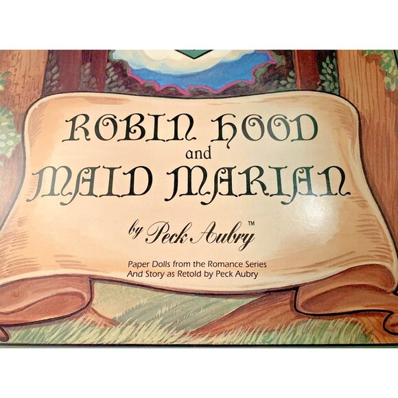 Vtg Rare PECK-GANDRE Paper Dolls ROBIN HOOD & MAID MARIAN Friar Tuck Little John - Picture 9 of 10